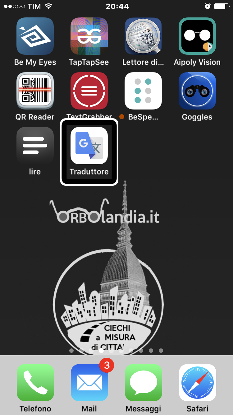 iphone con logo di orbolandia