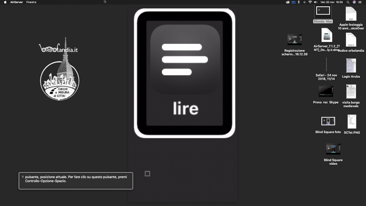 immagine di schermo di iMac con il logo dell’app Lire feed RSS
