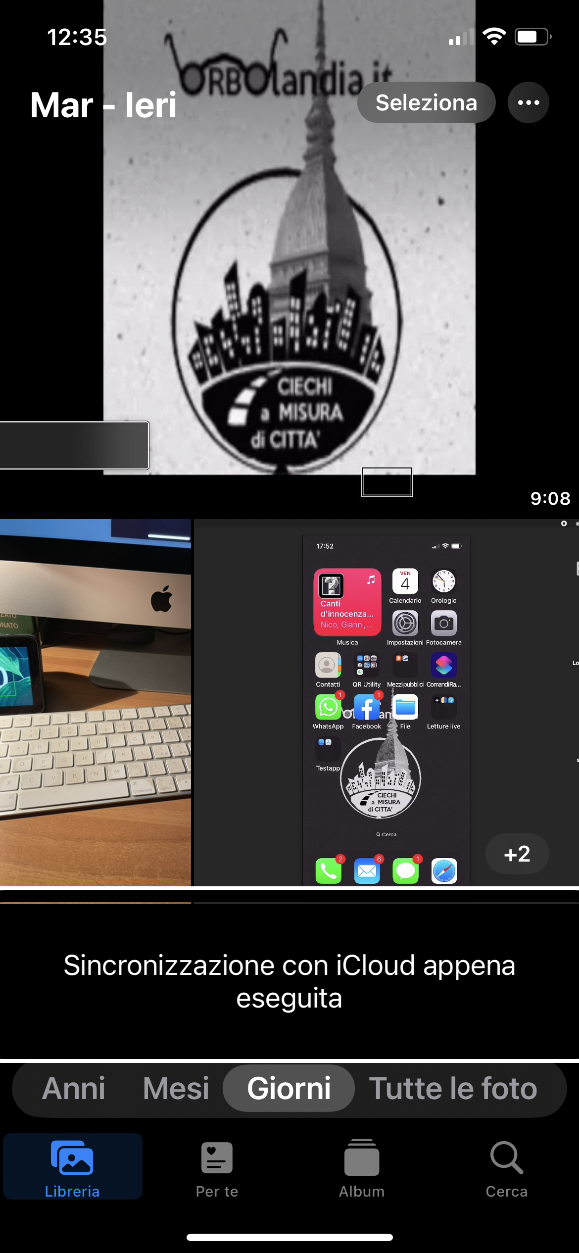 nell’immagine uno screenshot dell’iPhone aperto sull’applicazione foto