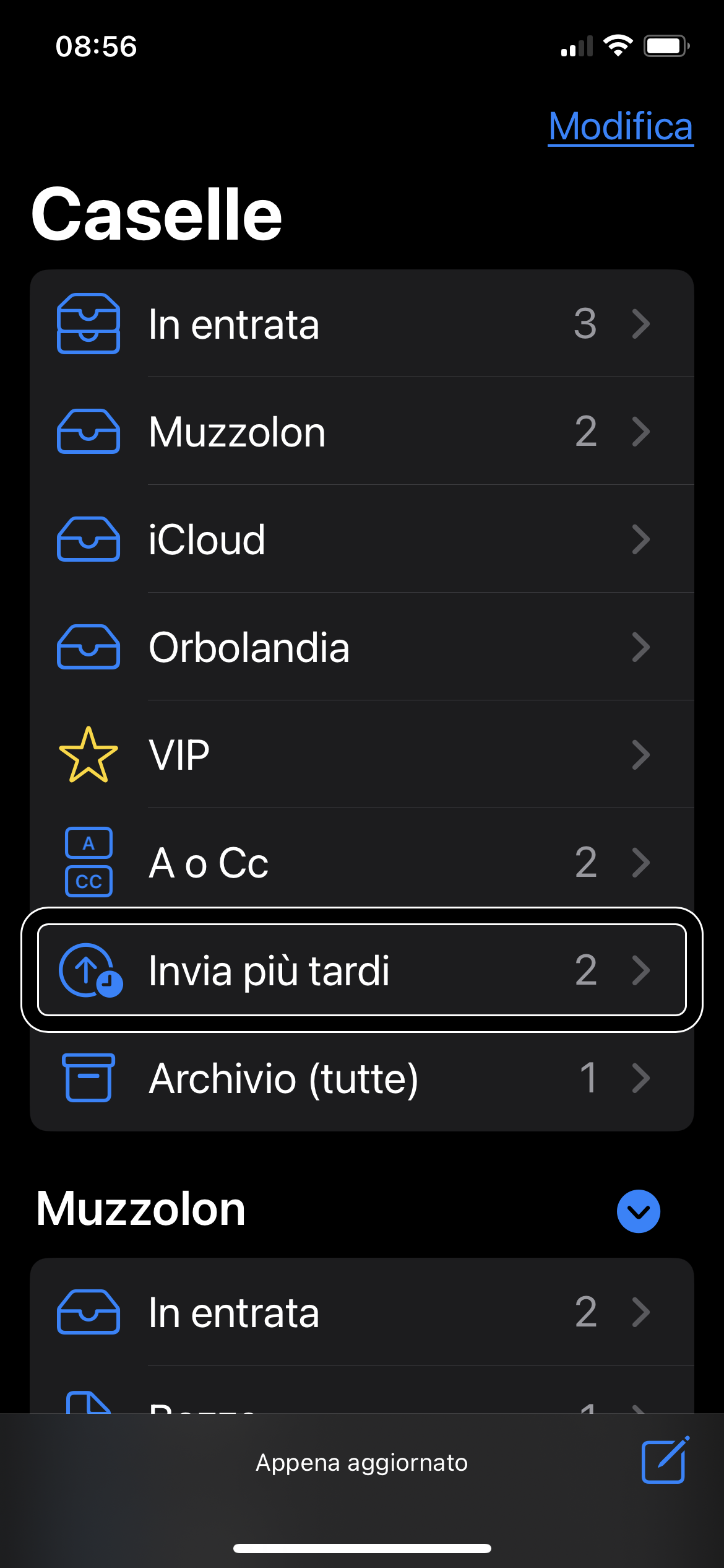 nell’immagine uno screenshot dell’iPhone aperto nell’applicazione mail