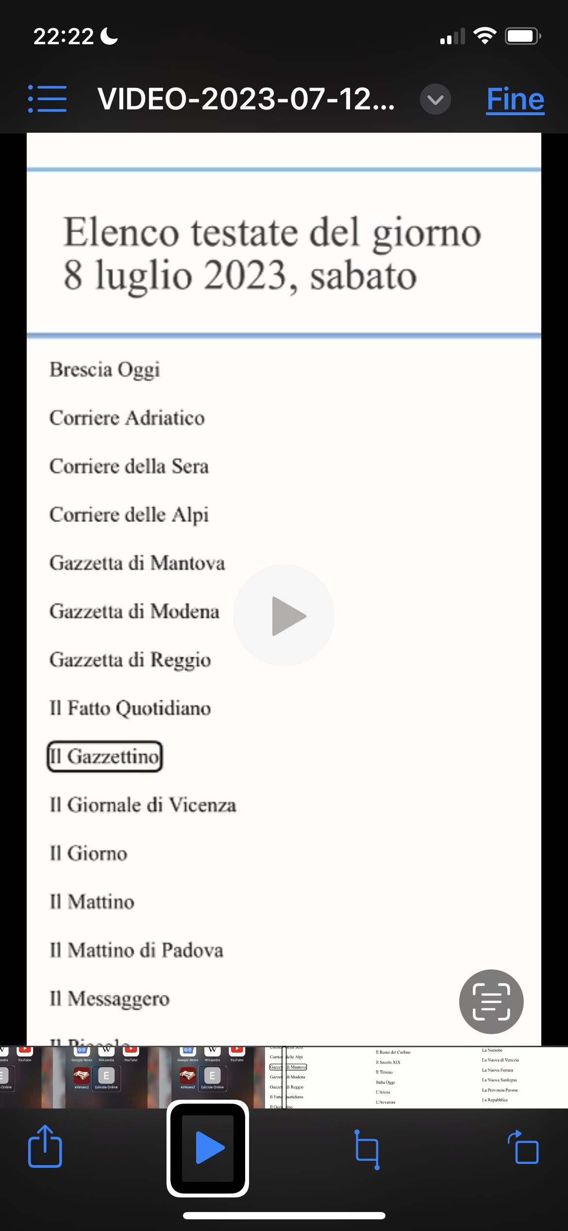 nell’immagine uno screenshot della pagina edicola online