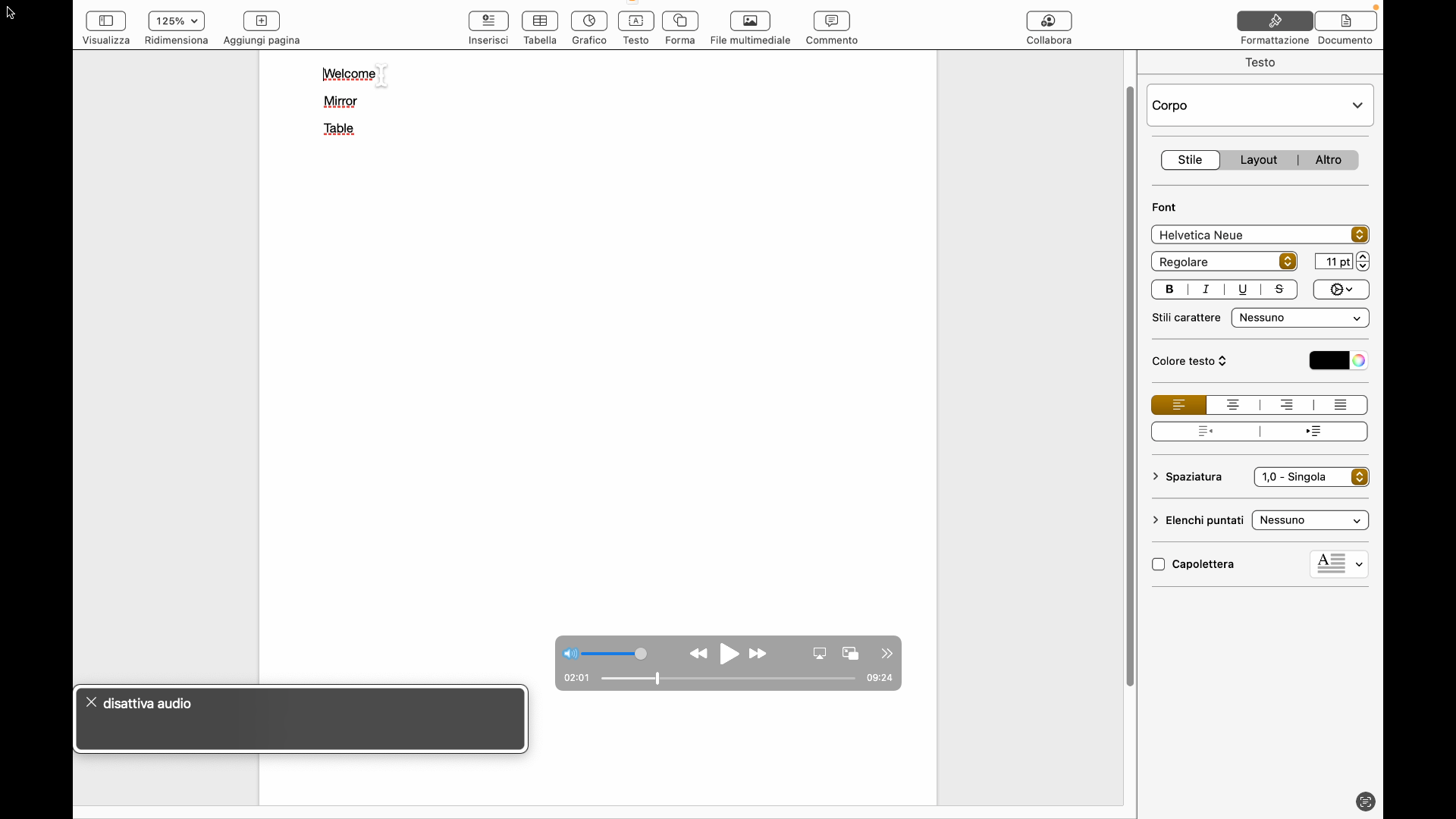 nell’immagine lo screenshot del Mac in azione per personalizzare il dizionario