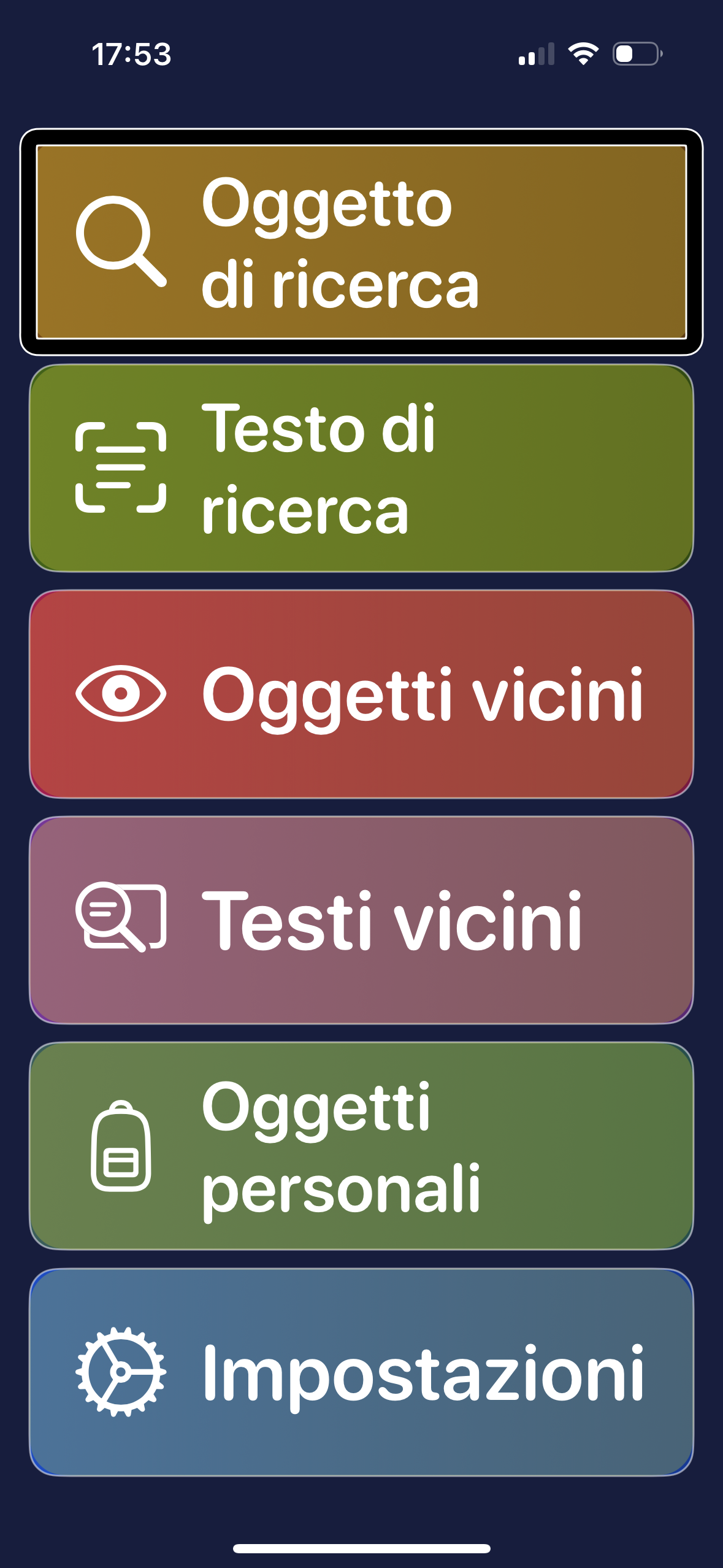 nell’immagine uno screenshot dell’iPhone aperto sull’applicazione OOrion