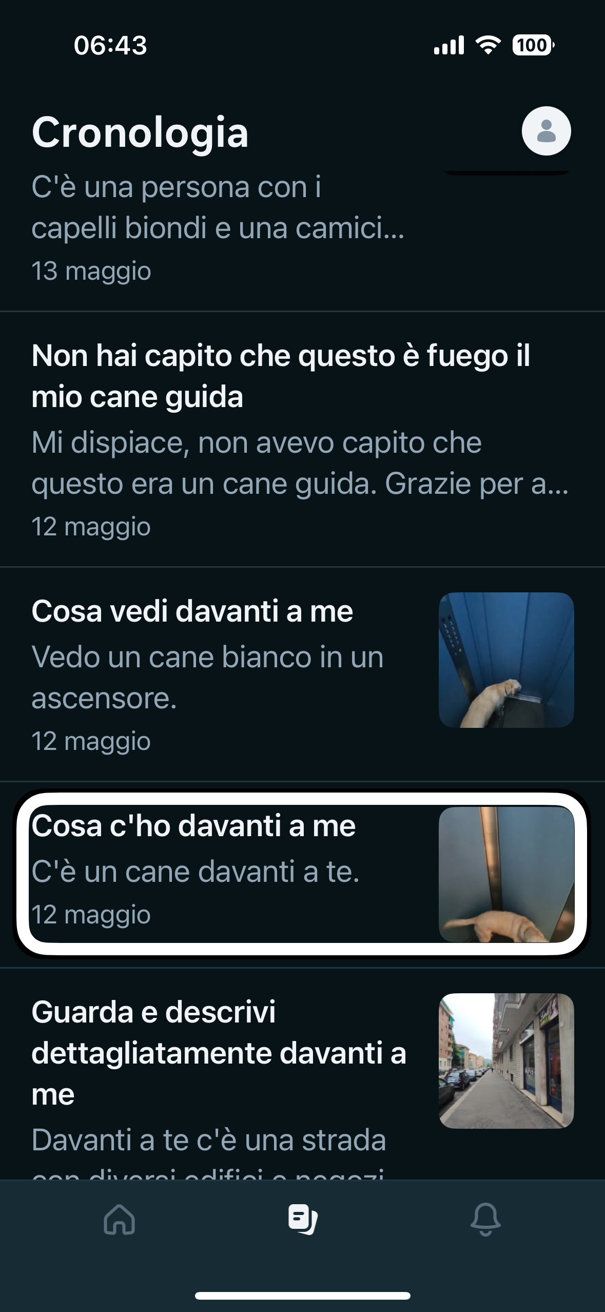 nell’immagine uno screenshot dell’iPhone aperto nell’applicazione Meta AI