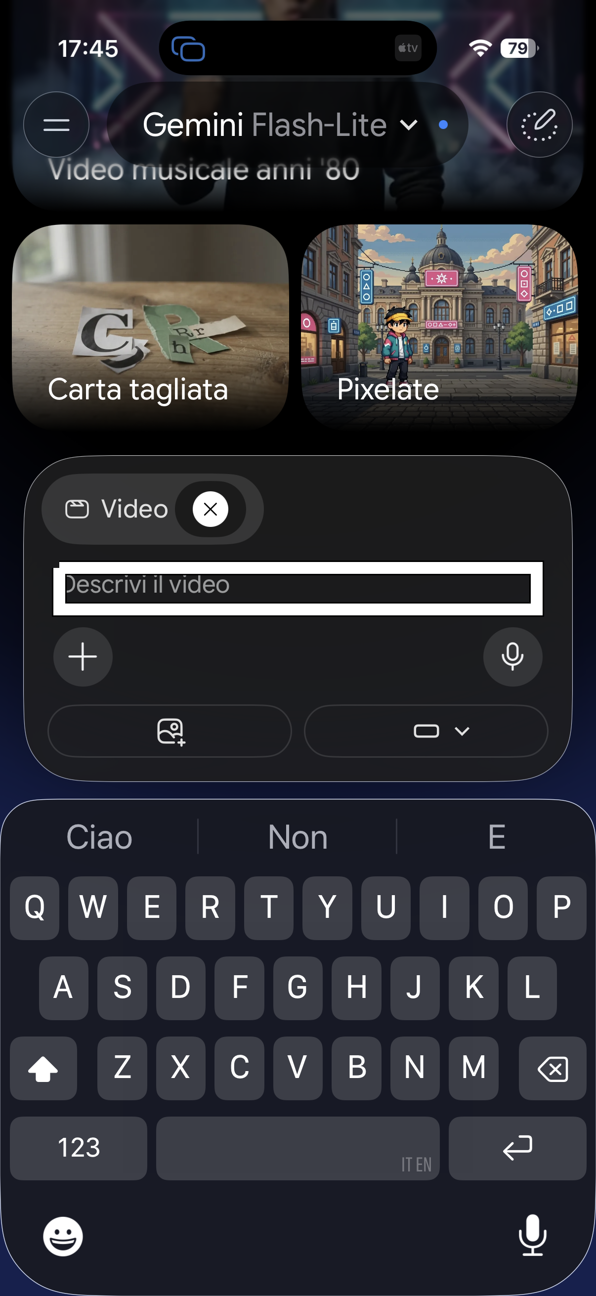 nell’immagine uno screenshot dell’iPhone aperto nell’applicazione di Gemini mentre è in uso il tutorial